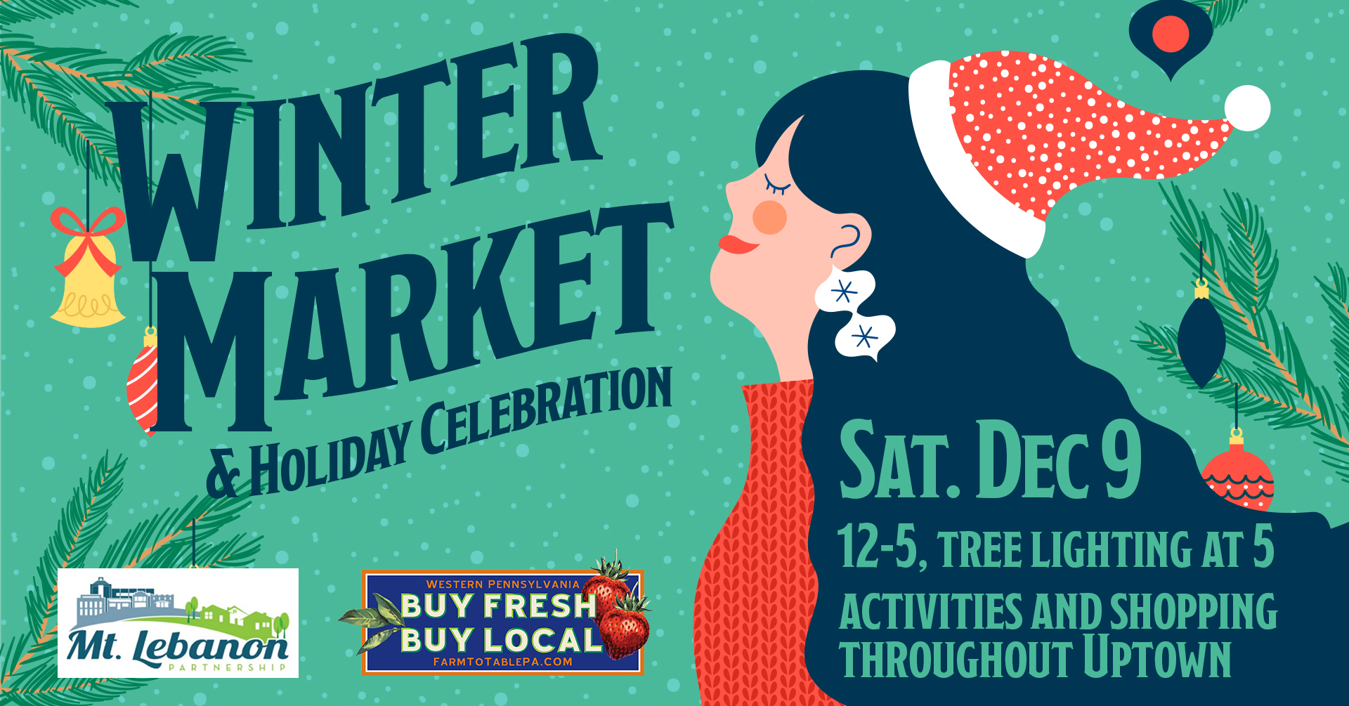 Uptown Winter Market & Holiday Celebration December 9th! Mt. Lebanon